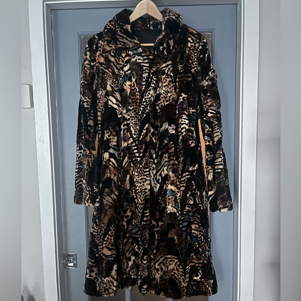 Vintage patchwork mink fur coat